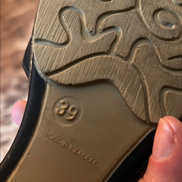 Rieker Black Leather Women's Sandals 39 - Picture 9 of 9